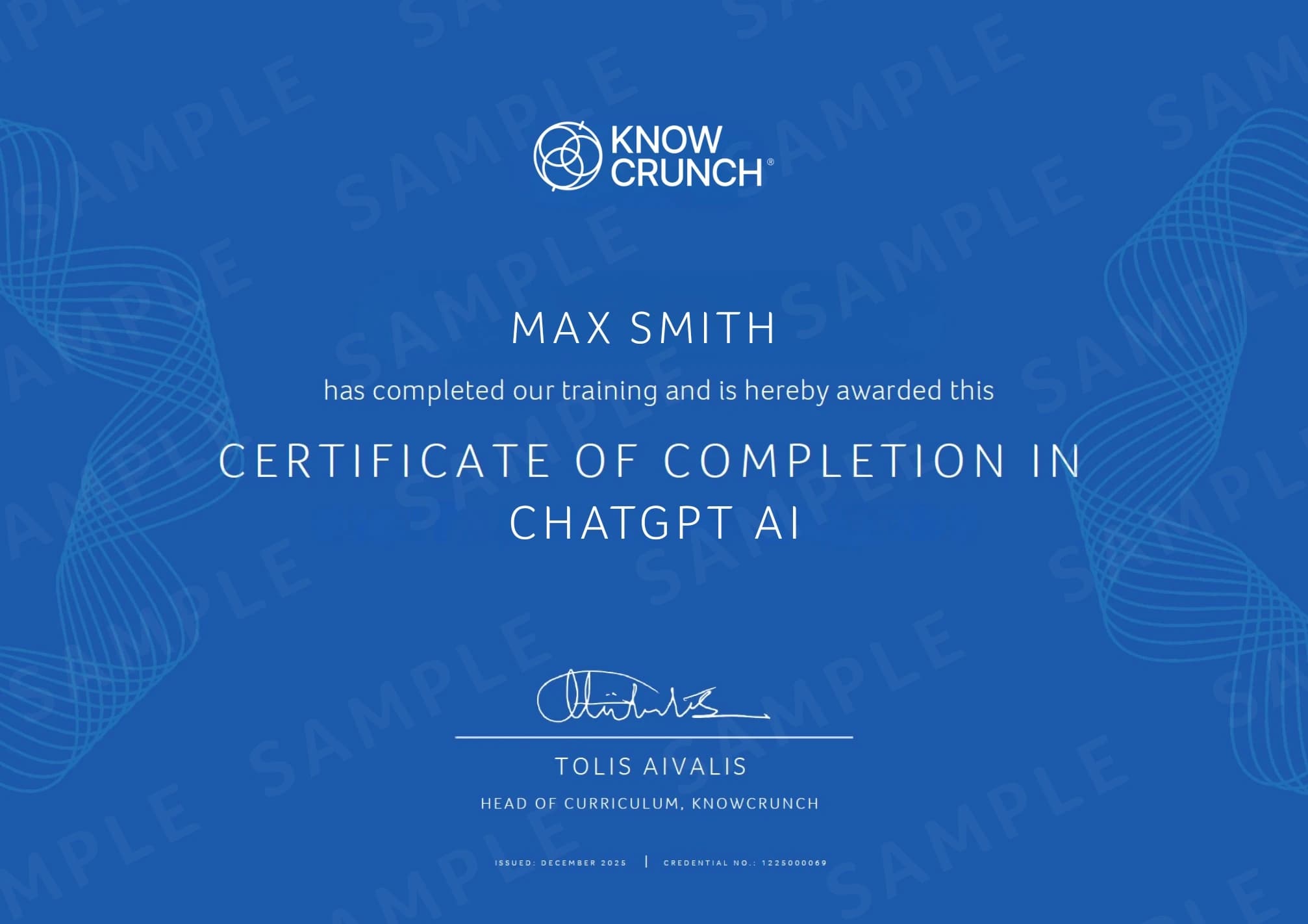 Professional certification diploma